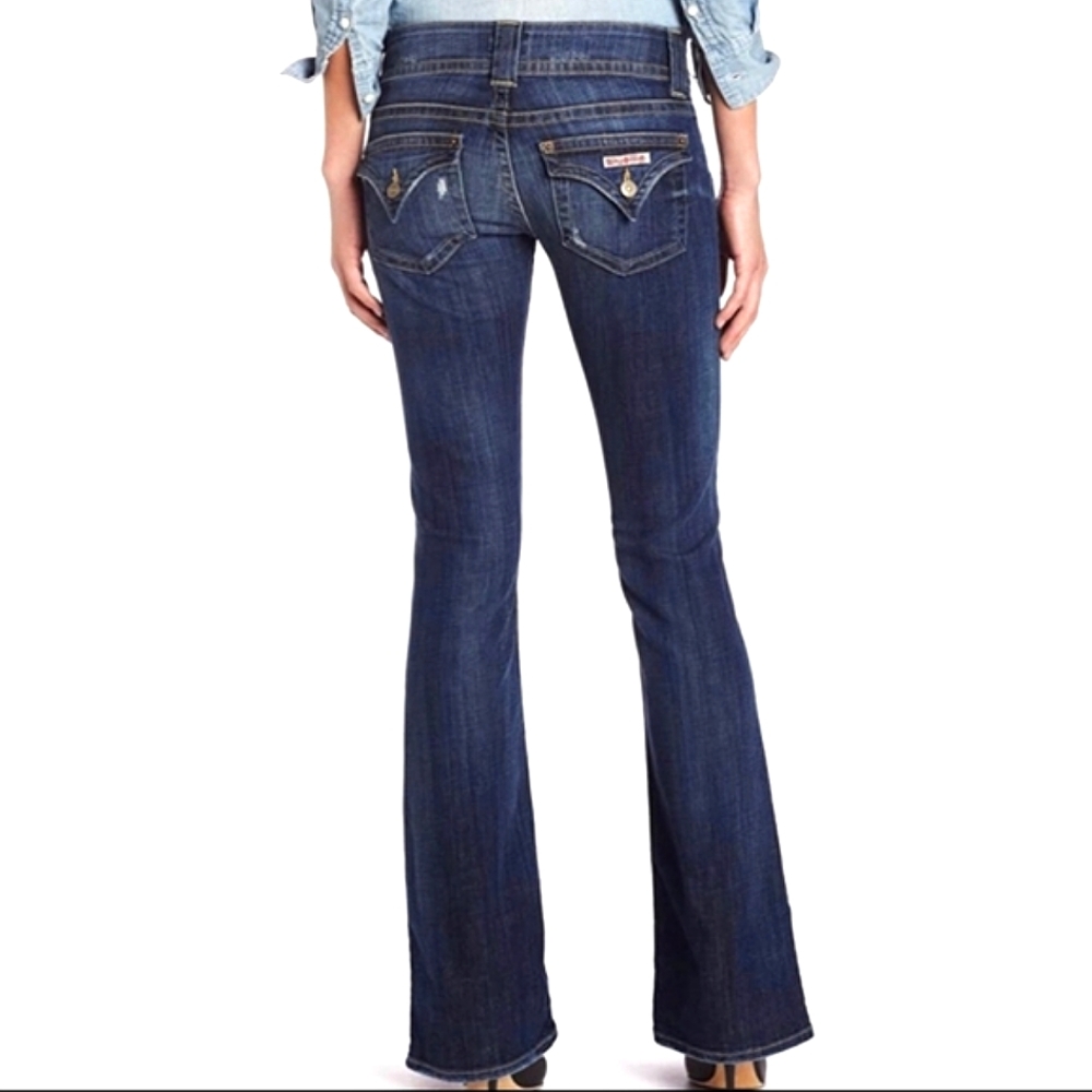 Hudson Signature Flap Bootcut Jeans, Dark Wash